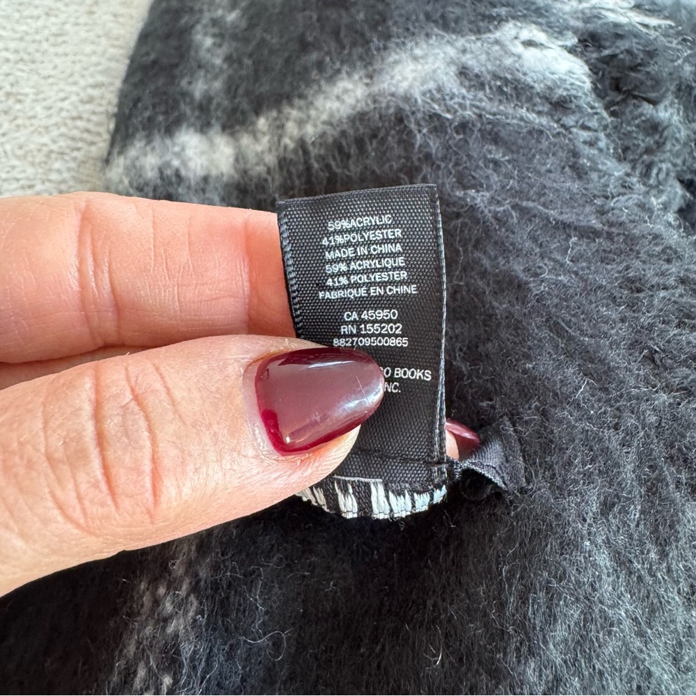 Blanket Winter Scarf Wrap with Fringe  Tartan Plaid Oversized - Picture 6 of 11